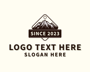 Hiker - Travel Mountaineering Hiking logo design