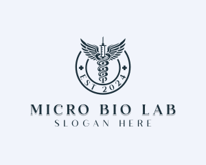 Pharmaceutical Medical Syringe  logo design