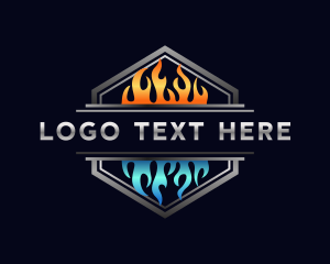 Hot - Hot Cold Flame logo design