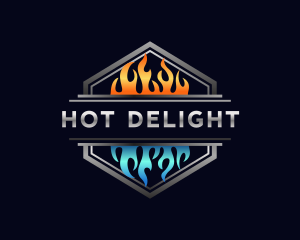 Hot Cold Flame logo design