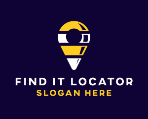 Locator - Bee Location Pin logo design