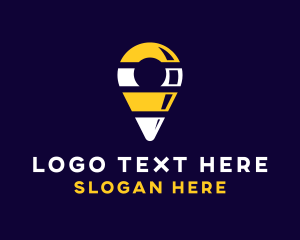 Geolocator - Bee Location Pin logo design
