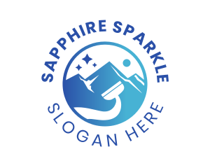 Sparkle Mountain Vacuum logo design