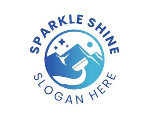 Sparkle Mountain Vacuum logo design