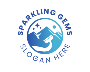 Sparkle Mountain Vacuum logo design