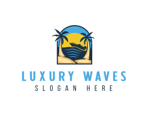 Beach Travel Yacht logo design