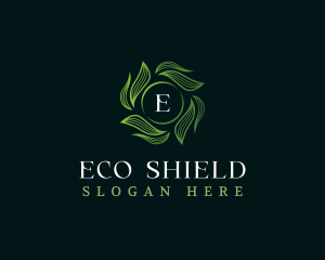 Eco Leaves Wave logo design