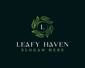 Leaves - Eco Leaves Wave logo design