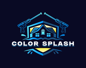 Roof Pressure Wash Cleaning logo design