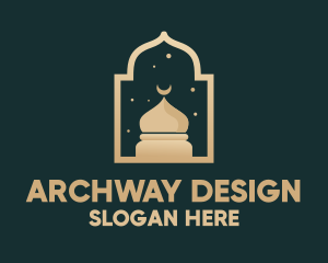 Archway - Muslim Mosque Window logo design