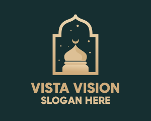 View - Muslim Mosque Window logo design