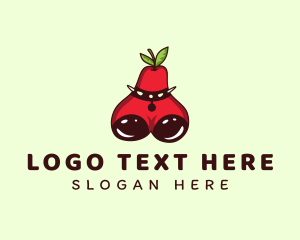Seductive - Sexy Pear Boobs logo design