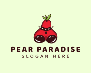 Pear - Sexy Pear Boobs logo design