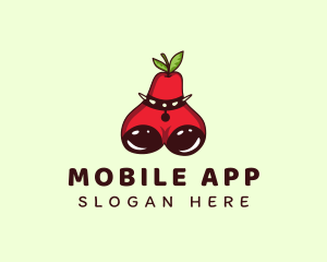 Dating App - Sexy Pear Boobs logo design