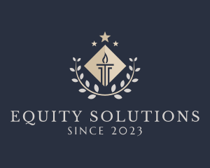 Equity - Pillar Stars Flame logo design
