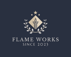 Flame - Pillar Stars Flame logo design