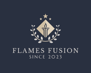 Pillar Stars Flame logo design