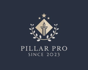 Pillar Stars Flame logo design