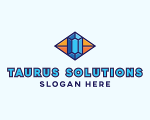 Blue Precious Gem logo design