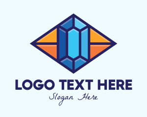 Lux - Blue Precious Gem logo design