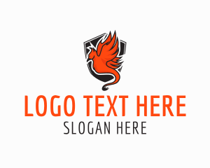 Coach - Rising Phoenix Shield logo design