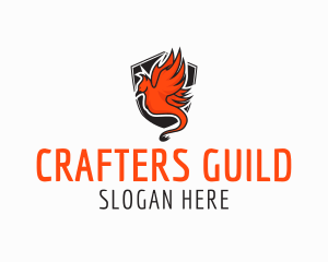 Guild - Rising Phoenix Shield logo design