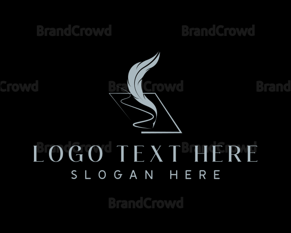 Feather Pen Signature Logo