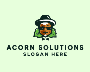 Acorn - Smiling Gentleman Acorn logo design