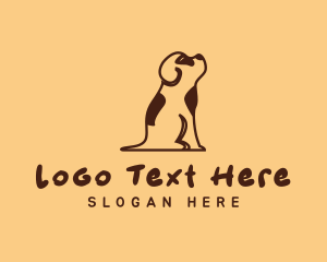 Animal - Brown Puppy Animal logo design