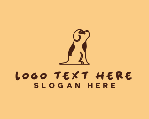 Brown Puppy Animal logo design