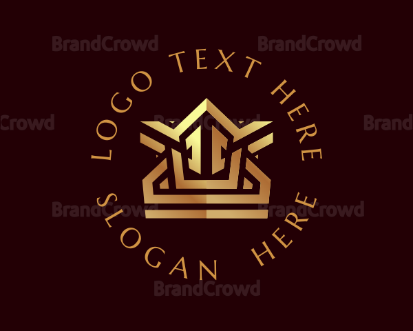 Gold Monarch Crown Logo