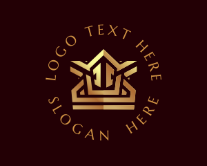 Regal - Gold Monarch Crown logo design