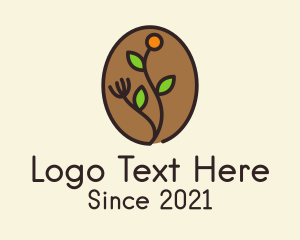 Brewed Coffee - Organic Coffee Farm logo design