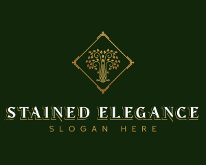 Elegant Meditation Tree  logo design