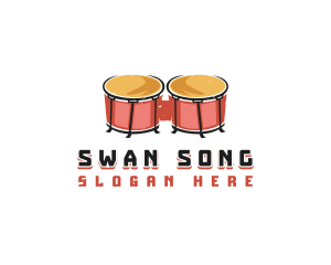 Bongo Instrumental Drum logo design