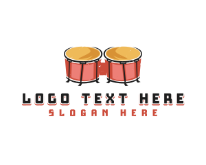 Drum - Bongo Instrumental Drum logo design