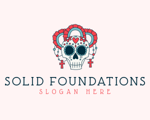 Cultural - Catholic Festive Skull logo design