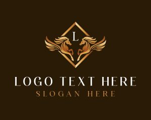 Artdeco - Luxury Pegasus Crest logo design
