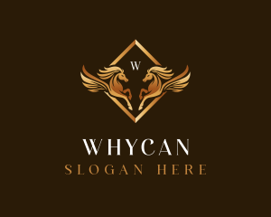 Hotel - Luxury Pegasus Crest logo design