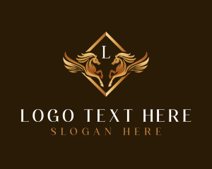 Premium - Luxury Pegasus Crest logo design