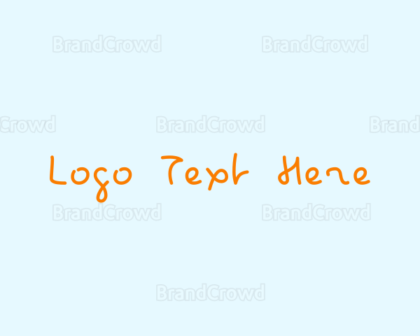 Kid Handwriting Nursery Logo