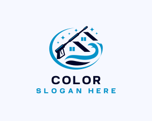 Maid - Pressure Wash Water Roof logo design