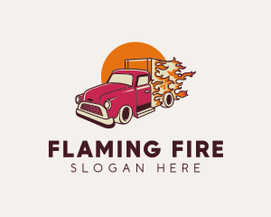 Flaming - Flaming Trandsport Truck logo design