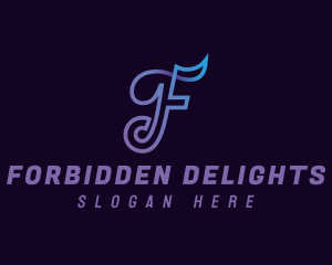 Modern Digital Letter F logo design