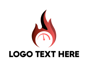 Element - Fire Gauge Meter logo design