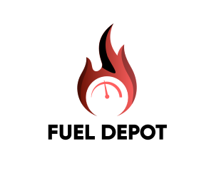 Gasoline - Fire Gauge Meter logo design