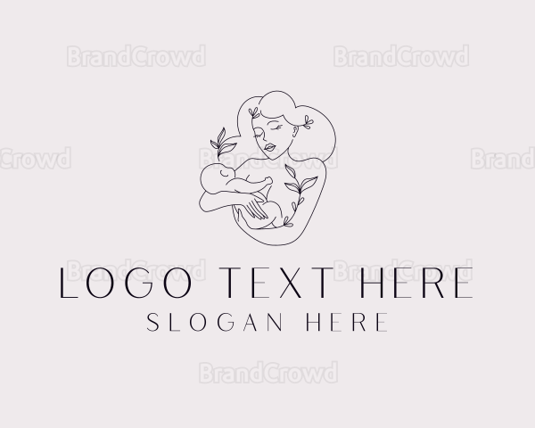 Floral Mom Baby Logo
