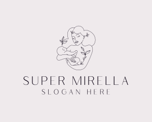 Floral Mom Baby Logo