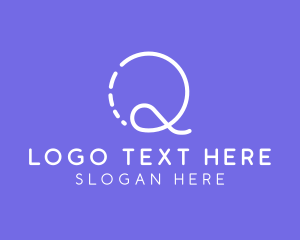 Letter Q - Simple Cursive Yoga logo design