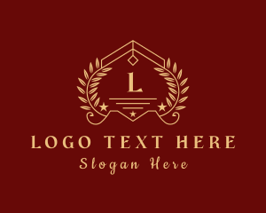 Premium - Elegant Academy Wreath logo design